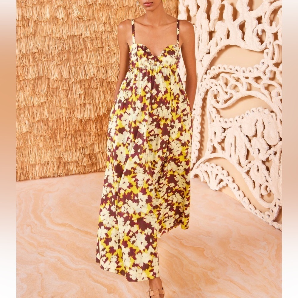 Ulla Johnson Harlan Embellished Floral Cotton Dress